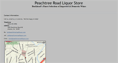 Desktop Screenshot of peachtreeroadliquor.com